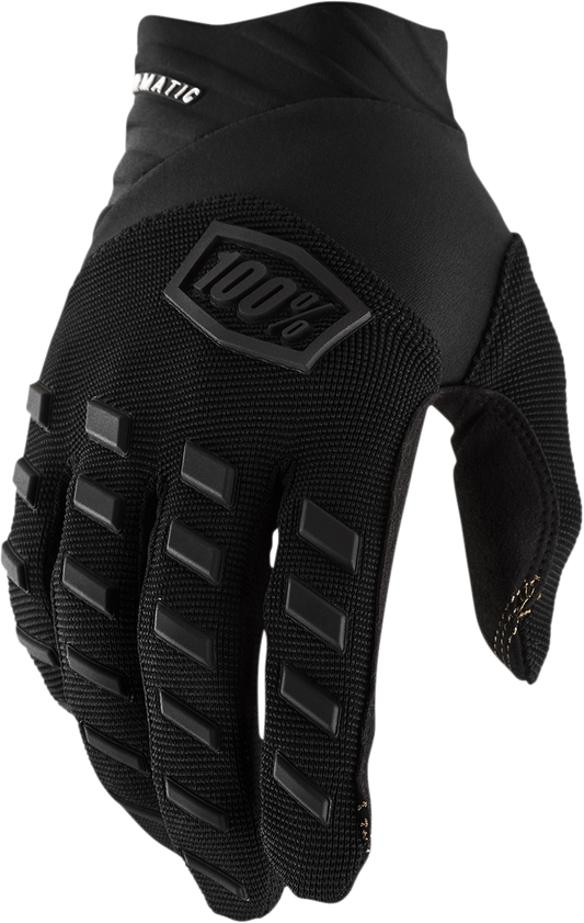 100% Youth Airmatic Gloves - Black/Charcoal - Large 10001-00002 - Howling Moto