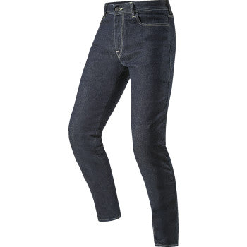 Alpinestars Copper v3 motorcycle pants in blue, US 38 / EU 54, featuring protective armor and durable textile construction.