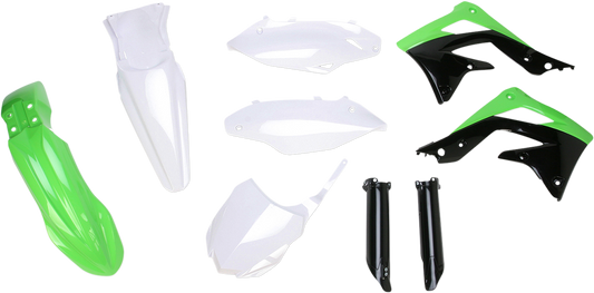 ACERBIS Full Replacement Body Kit - OEM '13 White/Black/Green 2314203914 - Howling Moto