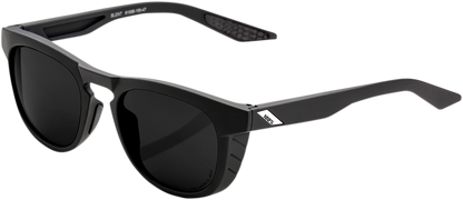 Black 100% Slent sunglasses with gray polarized lenses from Bill's Exhausts, featuring sleek frames and modern style.