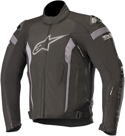 Black ALPINESTARS T-Missile Drystar® motorcycle jacket, small size, featuring protective armor and sleek design.