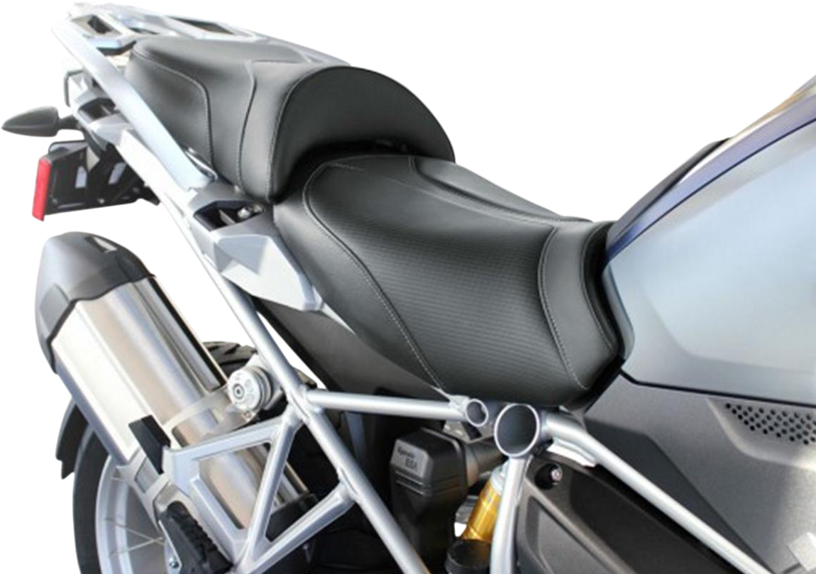 Black SADDLEMEN Adventure Tour Seat for BMW, one-piece stitched seat with standard design, suitable for touring motorcycles.