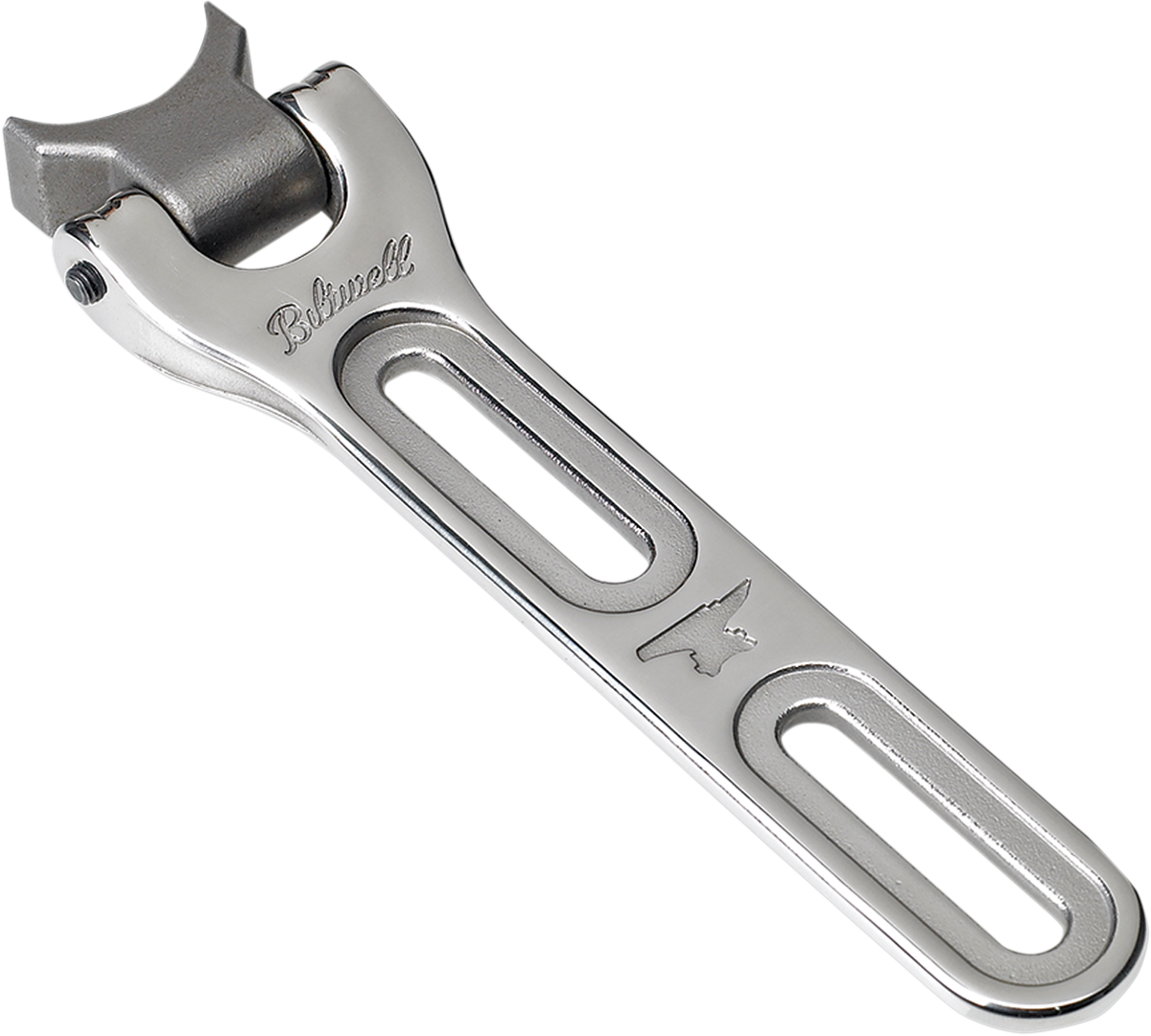 Stainless steel BILTWELL Seat Mount Hinge for bike seats, featuring durable construction and precise fitting.
