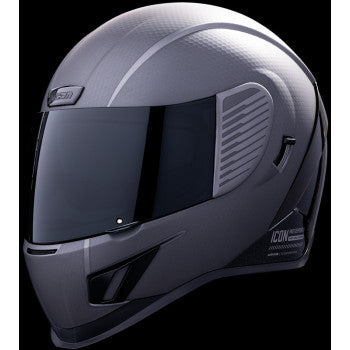 Silver ICON Airform MIPS helmet in 2XL size, featuring a sleek design and ventilation, suitable for motorcycle or street riding.