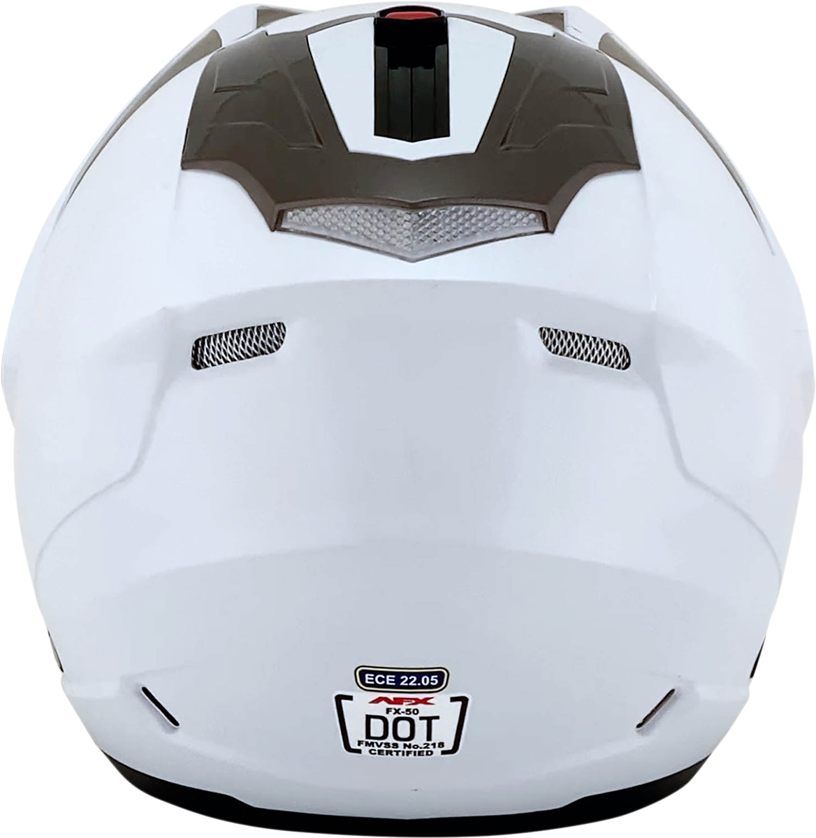 Pearl white AFX FX-50 helmet in small size, showcasing the sleek design and smooth finish of this motorcycle helmet.