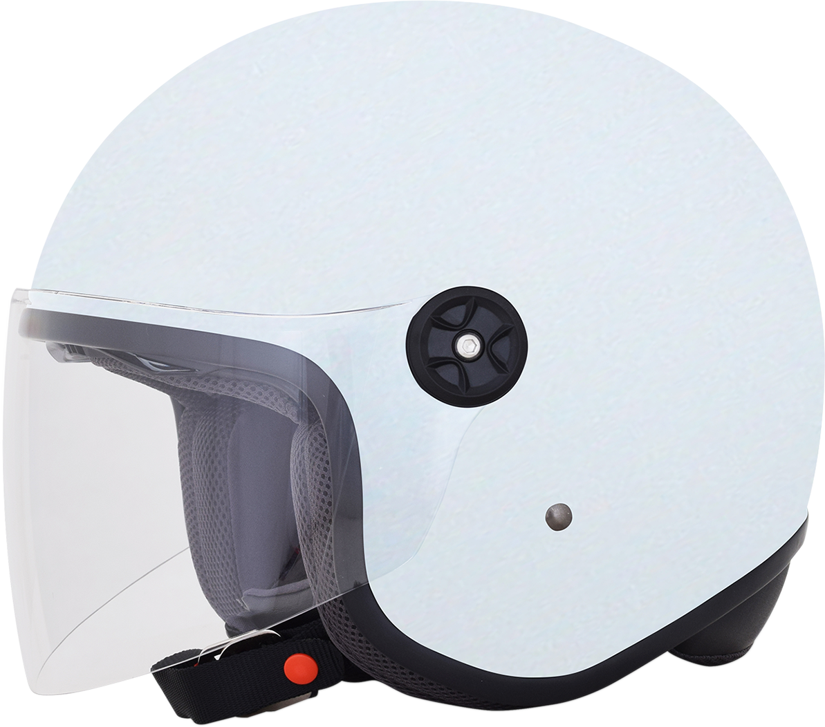 White AFX FX-143 helmet in 2XL size with sleek design, featuring a secure strap and venting for motorcycle riding safety.