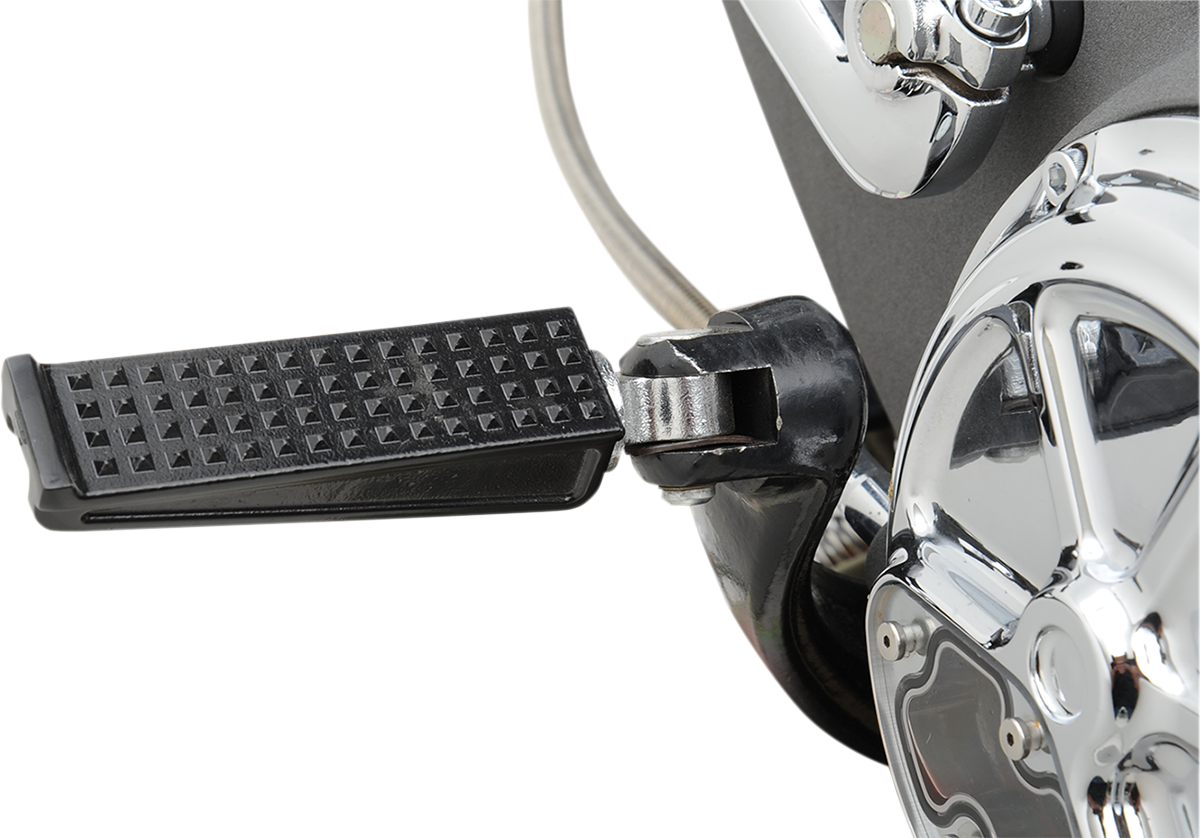 Black BILTWELL Sanderson footpegs from Bill's Exhausts, showcasing durable body parts for motorcycle customization.
