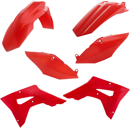 Acerbis CR Red Standard Replacement Body Kit for motocross bike, featuring red body panels and durable construction.