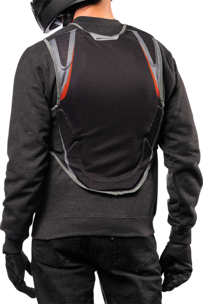 Bill's Exhausts ICON Softcore™ vest in Megabolt Black, small/medium size, featuring a sleek sleeveless design.