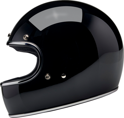 Gloss black BILTWELL Gringo S helmet in XS size, featuring a sleek design and durable construction for motorcycle riding.