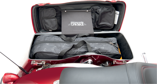 Bill's Exhausts Saddlemen Saddlebag Liner Cube for seats, showing the durable fabric interior and secure fit design.