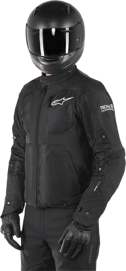 Alpinestars Tailwind Air waterproof jacket in black, size XL, featuring breathable fabric and waterproof design for outdoor protection.