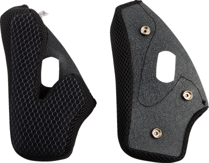 Black AFX FX-37X helmet cheek pads in medium size, featuring comfortable padding and secure fit for motorcycle helmet comfort.