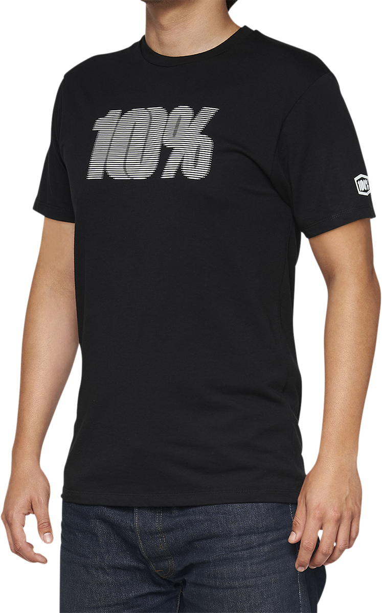 100% Deflect T-Shirt - Black - Small 32143-001-10 - Howling Moto