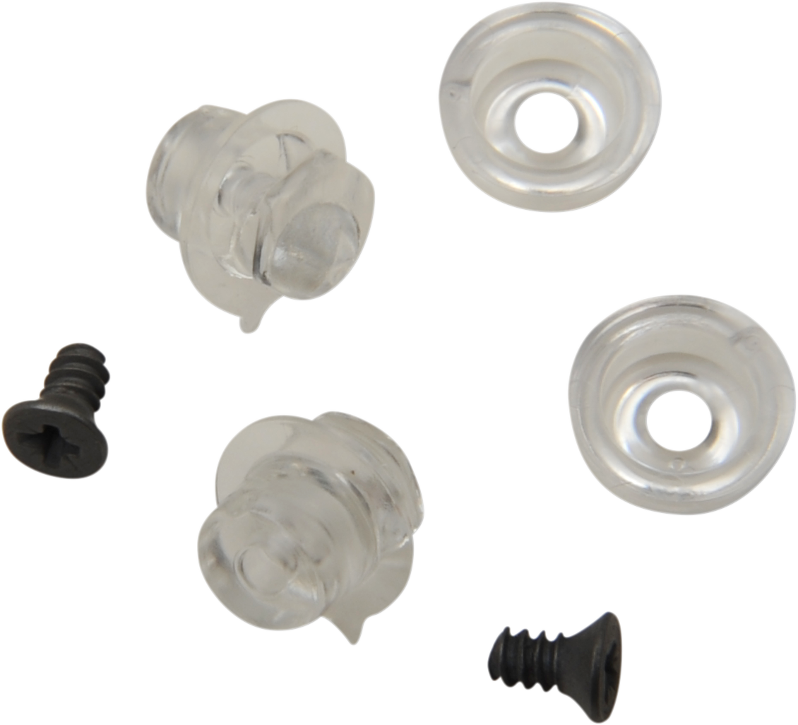 Bill's Exhausts ICON Pinlock® replacement helmet pins, shown in a close-up image of the small metal pins used for helmet parts.