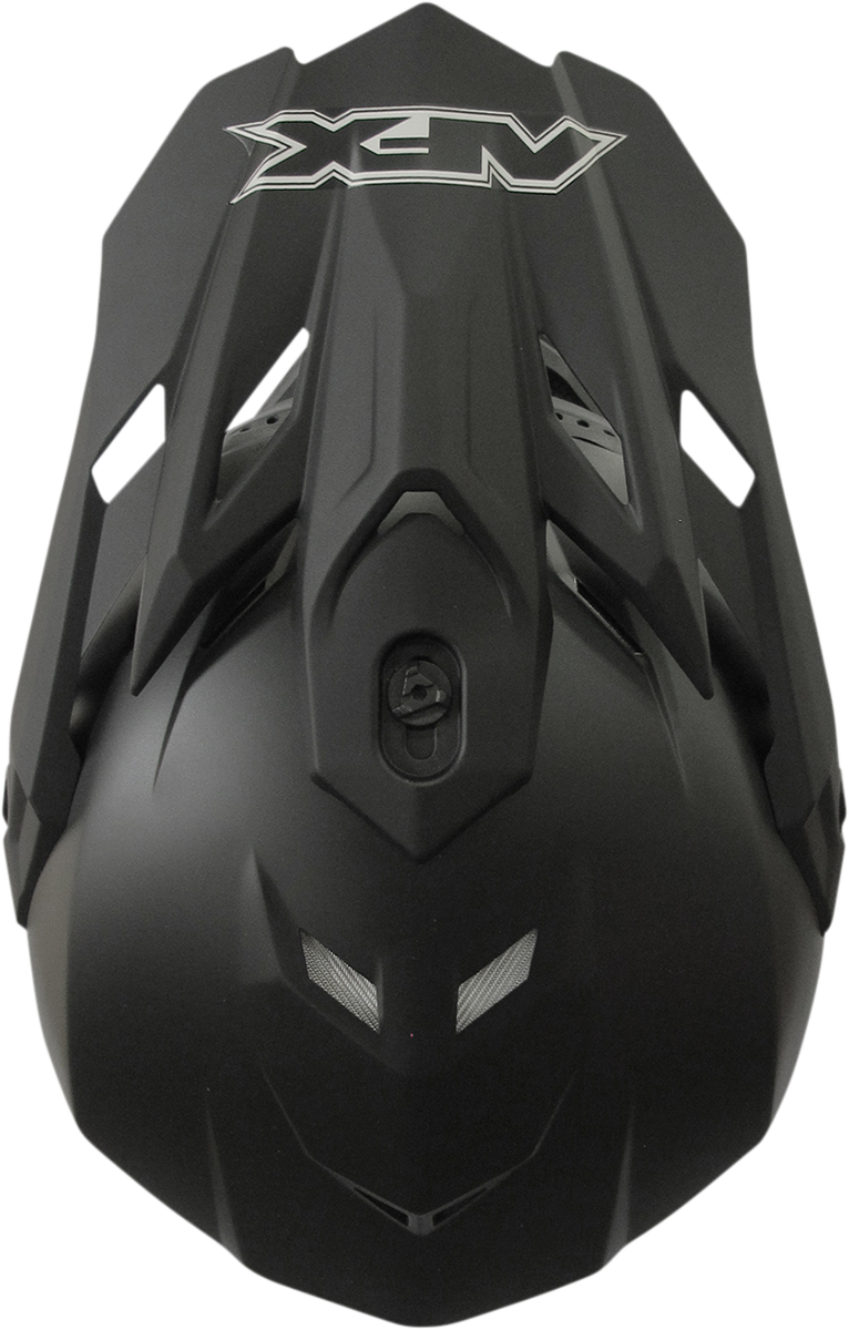 Bill's Exhausts AFX FX-19R helmet in matte black, large size, featuring a sleek aerodynamic design for motorcycle riding.