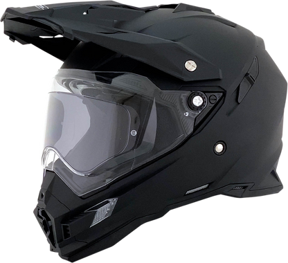 Dark smoke Max Pinlock lens shield for AFX FX-41DS helmet, helmet parts by Bill's Exhausts, clear view and protection.