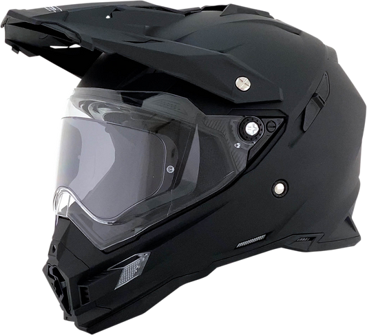 Dark smoke Max Pinlock lens shield for AFX FX-41DS helmet, helmet parts by Bill's Exhausts, clear view and protection.