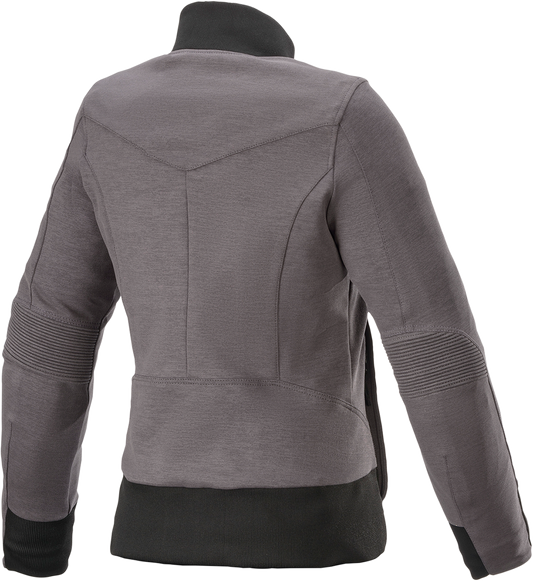 Alpinestars Stella Banshee gray jacket in XS, showcasing lightweight design, zip closure, and stylish sporty fit.
