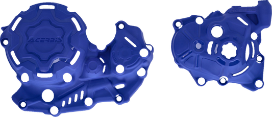 Blue Acerbis X-Power body kit for Yamaha YZ450F motorcycle, featuring sleek design and durable construction.