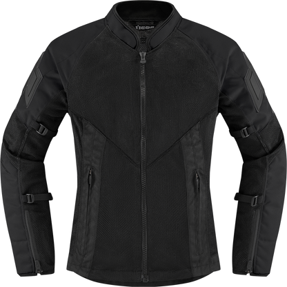 Bill's Exhausts ICON Women's Mesh AF Jacket in Stealth color, small size, showcasing breathable mesh fabric and sleek design.