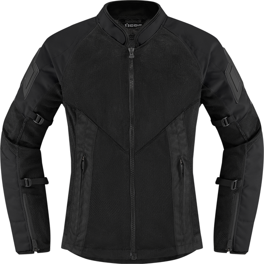 Bill's Exhausts ICON Women's Mesh AF Jacket in Stealth color, medium size, featuring a breathable mesh design and sleek fit.
