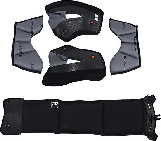 Bill's Exhausts ICON Variant Pro™ interior helmet set in medium and large sizes, featuring padded lining and adjustable fit.