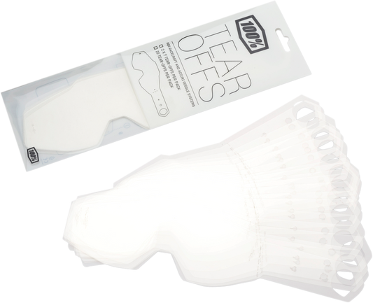 100% Accuri Junior Tear-Offs - 20 Pack 59019-00001 - Howling Moto
