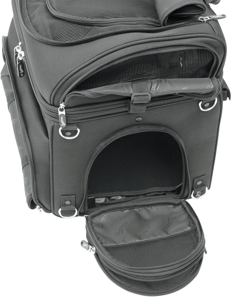 Bill's Exhausts SADDLEMEN Pet Voyager seat, durable black motorcycle seat with textured surface and ergonomic design.