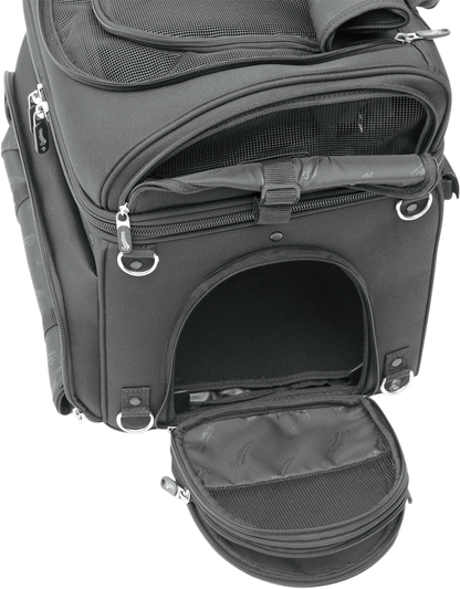 Bill's Exhausts SADDLEMEN Pet Voyager seat, durable black motorcycle seat with textured surface and ergonomic design.