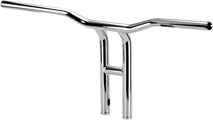 Chrome BILTWELL Tyson XL pullback motorcycle handlebars, 14-inch length, designed for custom bikes by Bill's Exhausts.