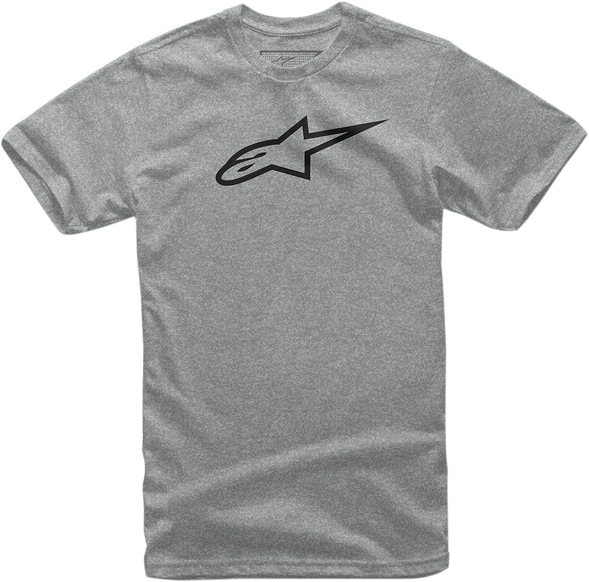 Bill's Exhausts ALPINESTARS Ageless T-Shirt in Heather Gray and Black, medium size, showing the casual fit and fabric texture.