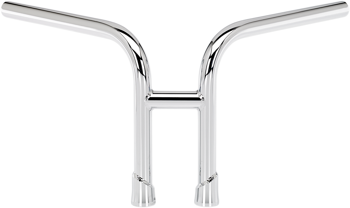 Chrome BILTWELL Rebar Handlebar for motorcycles, featuring a sturdy, curved design from Bill's Exhausts.