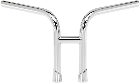 Chrome BILTWELL Rebar Handlebar for motorcycles, featuring a sturdy, curved design from Bill's Exhausts.