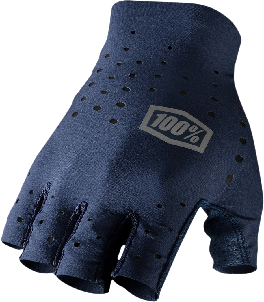 100% Sling Short Finger Gloves - Navy - Large 10021-00012 - Howling Moto