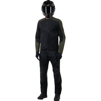 Alpinestars C-1 Air Jacket in khaki, size 3XL, featuring lightweight mesh panels and protective armor for motorcycle riding.