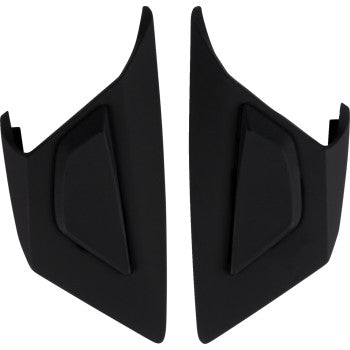 Rubatone black ICON Elsinore™ top vents for helmets, designed by Bill's Exhausts, with sleek black finish and precise fit.
