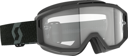 Bill's Exhausts SCOTT Split OTG Goggles in black with clear lenses, designed for motorcycle or sports riding protection.
