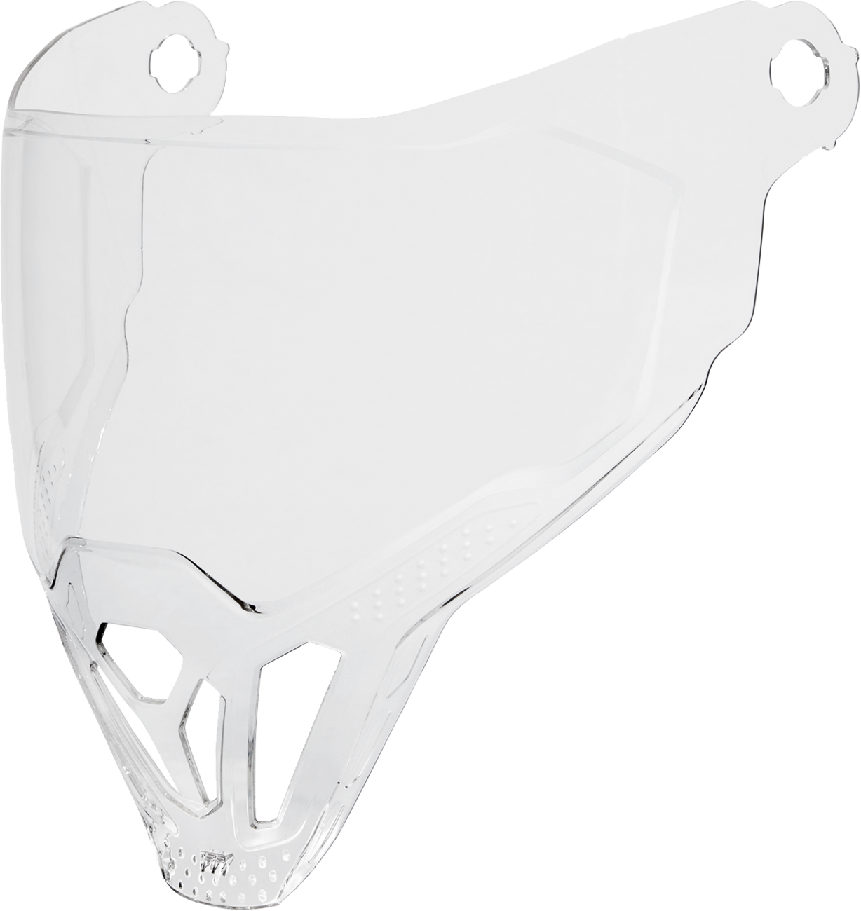 Clear ICON Airflite™ ForceShield™ helmet part from Bill's Exhausts, showing the transparent shield and helmet details.