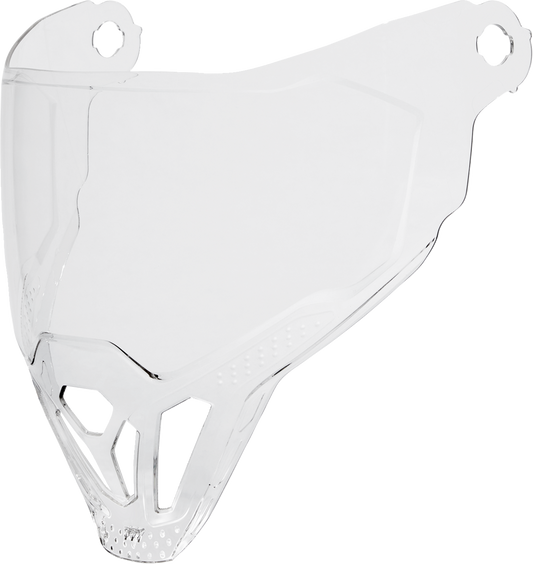 Clear ICON Airflite™ ForceShield™ helmet part from Bill's Exhausts, showing the transparent shield and helmet details.