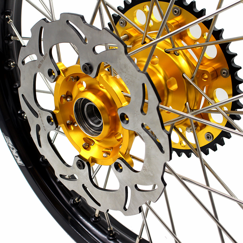 KKE 21 & 19 Wheels for Suzuki RMZ250 2007 RMZ450 2005-2024 Gold&Black - Howling Moto