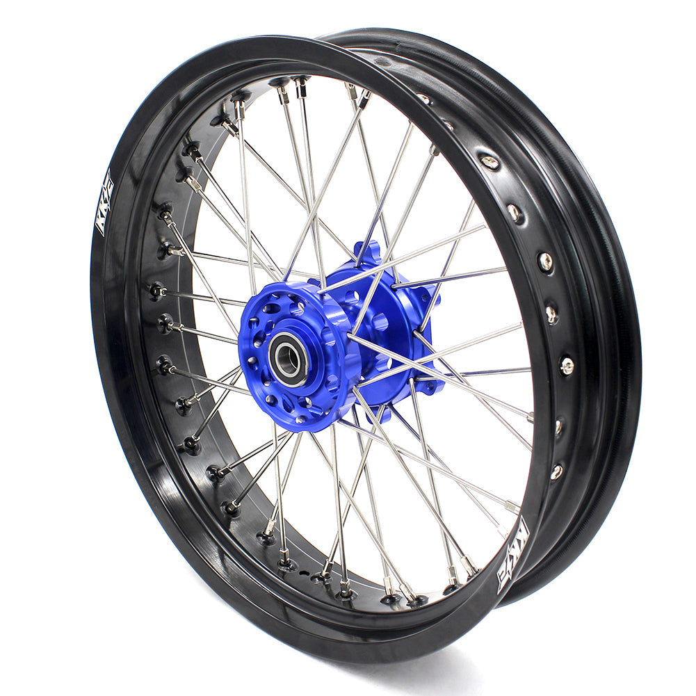 KKE 17Inch KX250F KX450F 2006-2021 For KAWASAKI Supermoto Alloy Wheels Rim Blue - Howling Moto