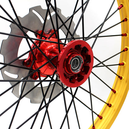 KKE 21inch 19inch Dirt Bike Wheels With Gold Rims For HONDA CRF250R CRF450R CR125R CR250R 2002-2013