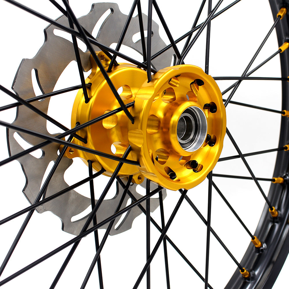 KKE 21 & 19 MX Wheels Rims for SUZUKI RMZ250 2007-2024 RMZ450 2005-2024 Black Spokes - Howling Moto