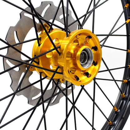 KKE 21 & 19 MX Wheels Rims for SUZUKI RMZ250 2007-2024 RMZ450 2005-2024 Black Spokes - Howling Moto