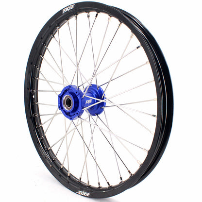 KKE 21 & 18 Enduro Rims for TM EN MX SMR 125-300 Blue Hub Black Rims - Howling Moto