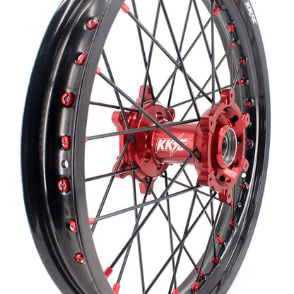 KKE 21 & 19 MX Rims for Suzuki RMZ250 2007-2024 RMZ450 2005-2024 Black Spokes - Howling Moto