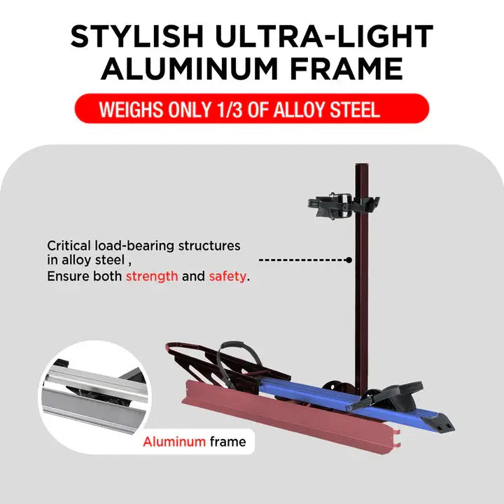 1-Bike Hitch E-bike Rack with Ramp, Folding Single Electric Bike Carrier, 100 LBS Capacity, Fits 2'' Receiver - Howling Moto