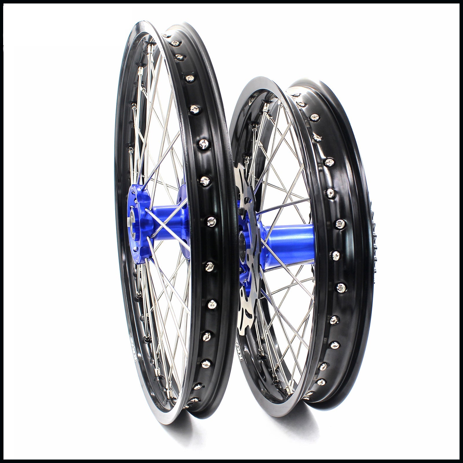 KKE 21"/18" Enduro Dirtibke Wheels For YAMAHA YZ125 YZ250 1999-2016 YZ250F YZ450F 2003-2015 Blue&Black With Disc - Howling Moto