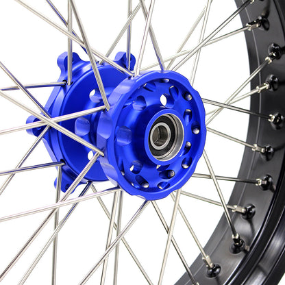 KKE 17inch Supermoto Wheels Set For YAMAHA WR250R 2008-2020 Blue Hub